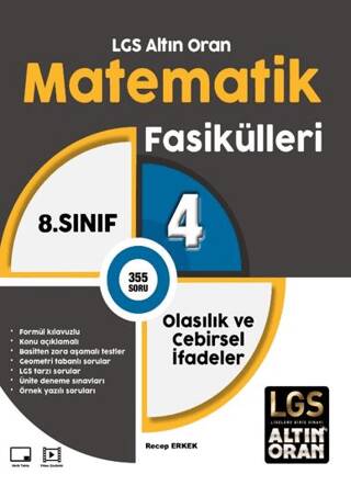 Palme Yayıncılık 8. Sınıf LGS Altın Oran Matematik Fasikülleri - Recep Erkek kitap kapağı