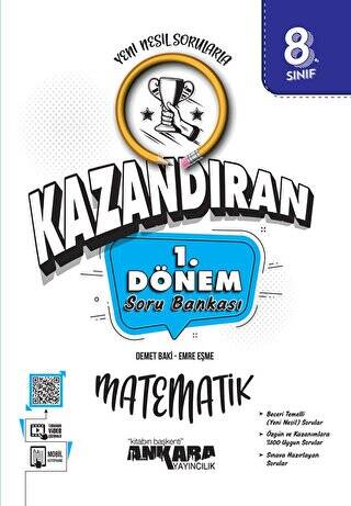 LGS Kazandıran 8. Sınıf 1. Dönem Matematik Soru Bankası - Kolektif kitap kapağı