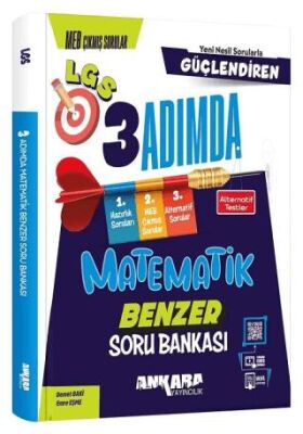 Ankara 2025 8. Sınıf Matematik Güçlendiren 3 Adımda Benzer Soru Bankası - Demet Baki kitap kapağı