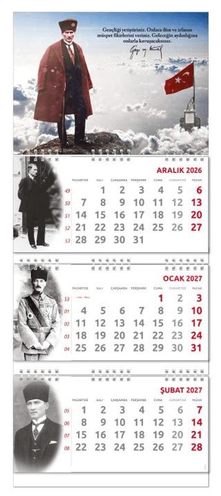 2027 Atatürk Gemici Duvar Takvimi - Sakarya | Halk Kitabevi - Resim 1