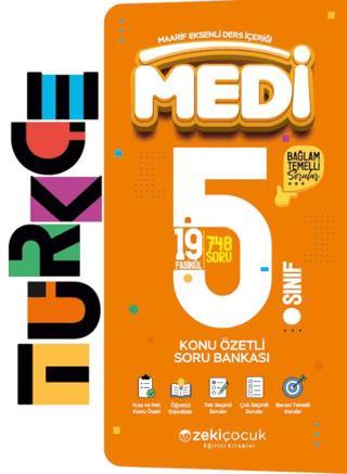 5. Sınıf Medi Türkçe Konu Özetli Soru Bankası | Zekiçocuk Eğitici Kitaplar (Ciltsiz)  - Resim 1