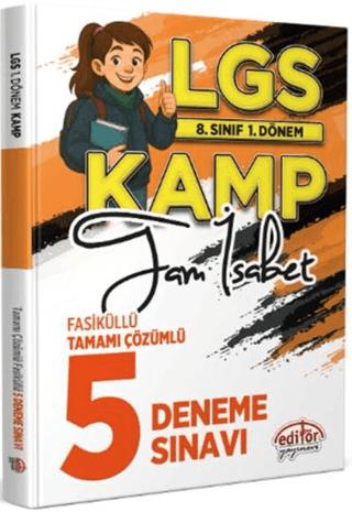 8. Sınıf 1. Dönem LGS Kamp Tam İsabet Fasiküllü Tamamı Çözümlü 5 Deneme Sınavı | Editör Yayınevi (Ciltsiz)  - Resim 1