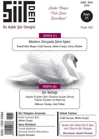 Şiirden İki Aylık Şiir Dergisi Sayı: 31 Eylül - Ekim 2015 | Şiirden Yayıncılık (Ciltsiz)  - Resim 1