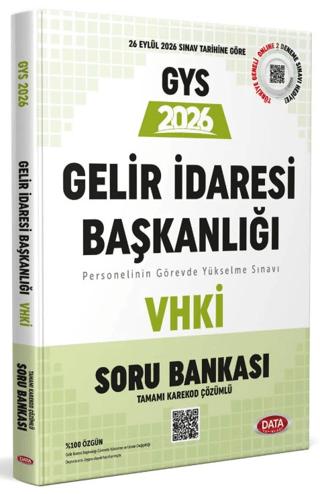 Gelir İdaresi Başkanlığı VHKİ GYS Soru Bankası (Karekod Çözümlü) | Data Yayınları (Ciltsiz)  - Resim 1
