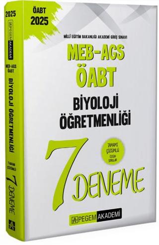 2025 MEB-AGS-ÖABT Biyoloji Öğretmenliği Tamamı Çözümlü 7 Deneme | Pegem Akademi Yayıncılık (Ciltsiz)  - Resim 1