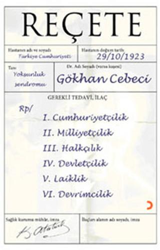 Reçete | Cinius Yayınları (Ciltsiz)  - Resim 1
