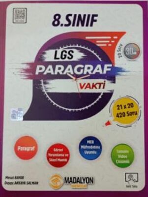 Madalyon Yayınları 8. Sınıf LGS Paragraf Vakti Soru Bankası - Kolektif kitap kapağı