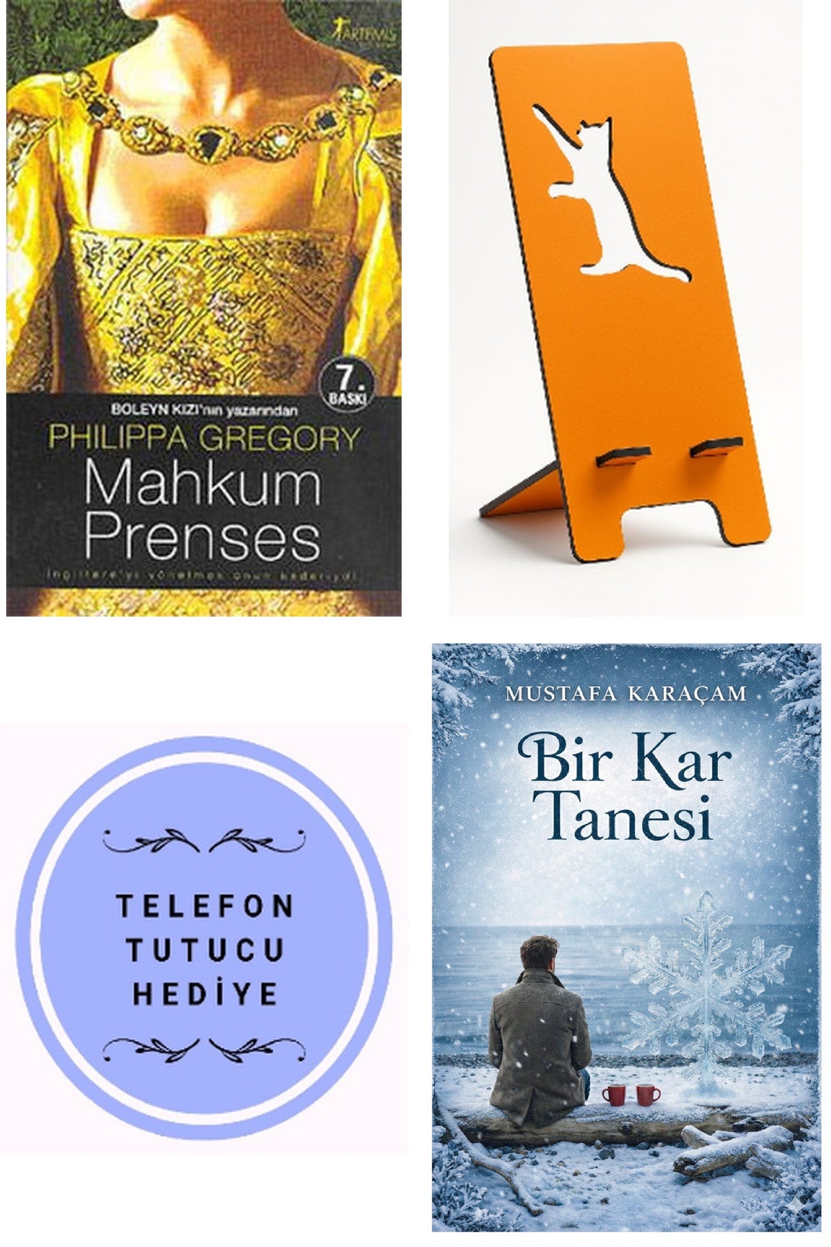 Mahkum Prenses - Philippa Gregory + Telefon Tutucu + Bir Kar Tanesi kitap kapağı
