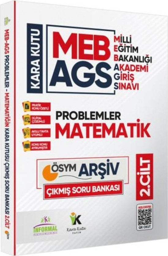 MEB AGS Matematik Kara Kutu 2.Cilt En Kapsamlı ÖSYM Çıkmış Soru Bankası Konu Özetli Dijital Çözümlü kitap kapağı