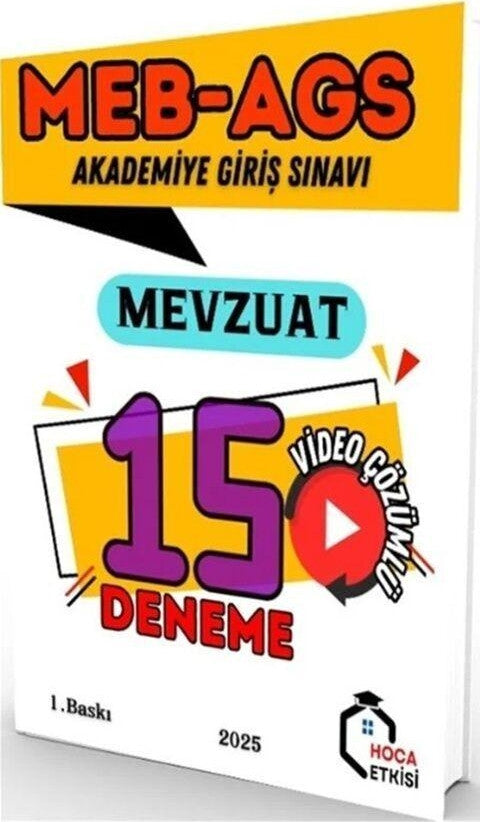 MEB AGS Mevzuat 15 Deneme Hoca Etkisi - Recep Özceylan kitap kapağı