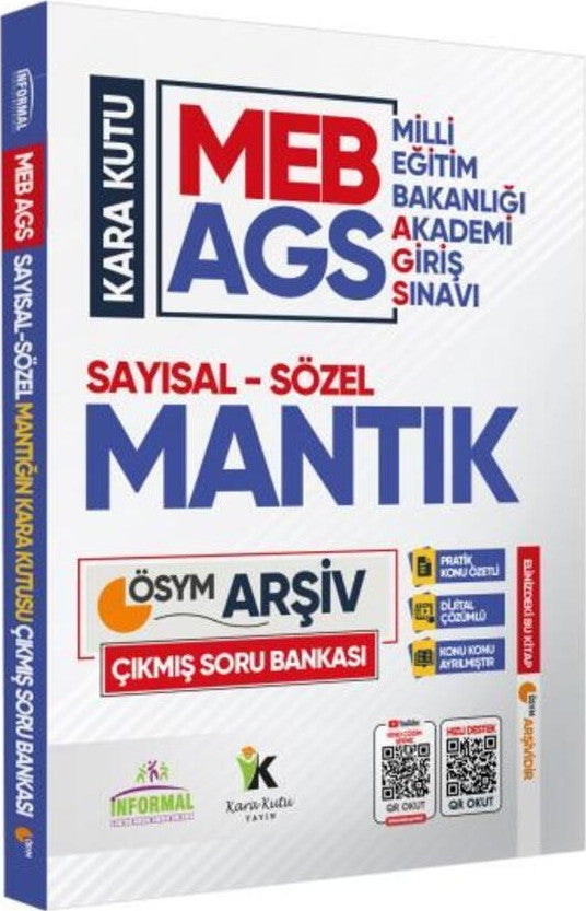 MEB AGS Sayısal ve Sözel Mantık Kara Kutu En Kapsamlı ÖSYM Çıkmış Soru Bankası Konu Özetli Çözümlü kitap kapağı