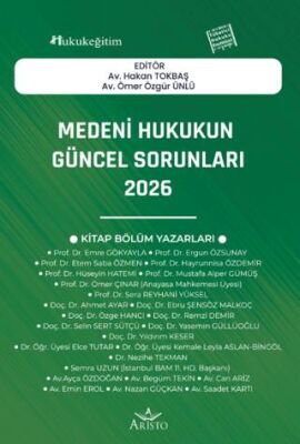 Medeni Hukukun Güncel Sorunları - 2026 - Kolektif kitap kapağı