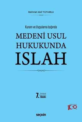 Medeni Usul Hukukunda Islah - Mehmet Akif Tutumlu kitap kapağı
