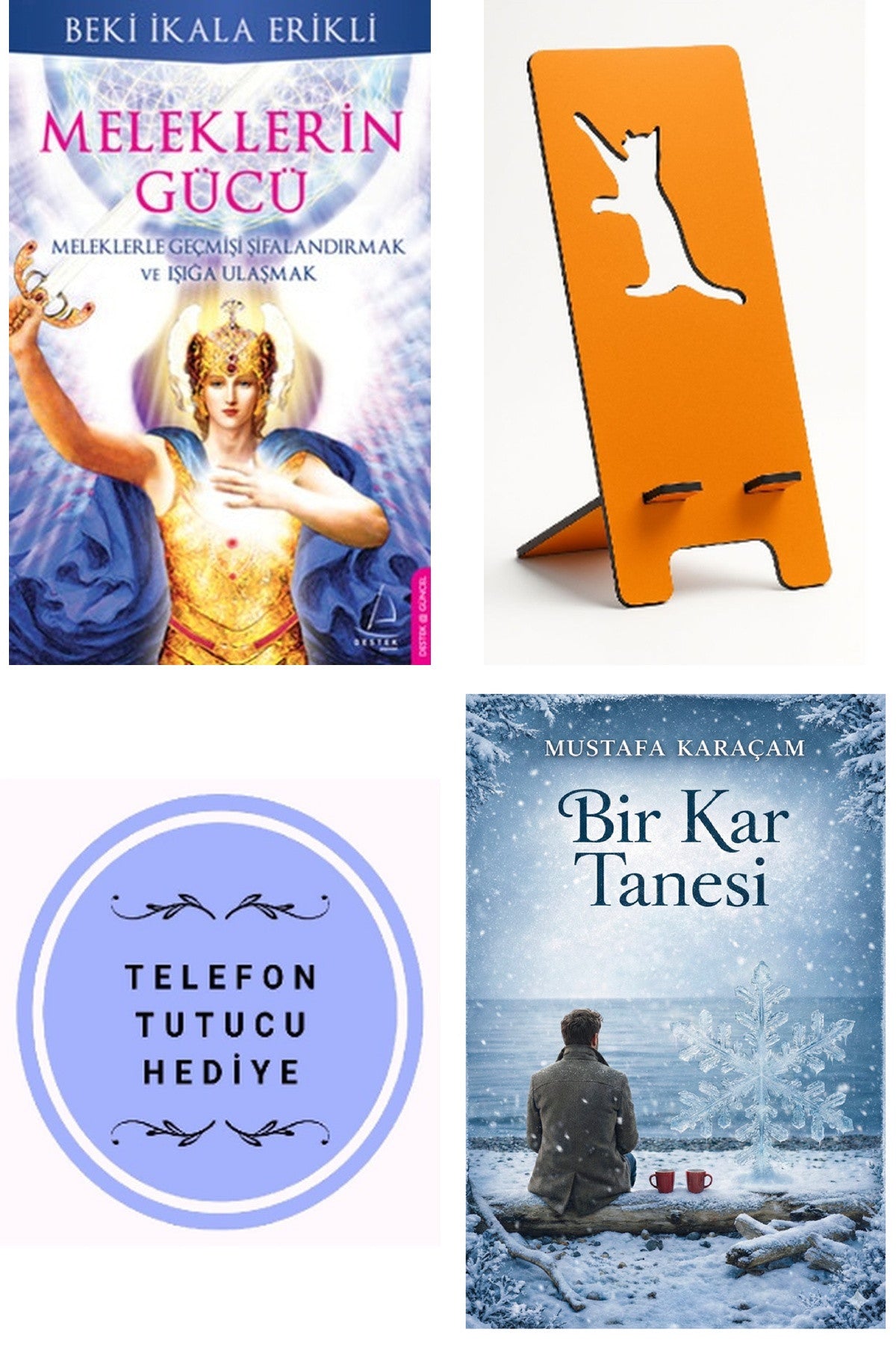 Meleklerin Gücü - Beki İkala Erikli + Telefon Tutucu + Bir Kar Tanesi kitap kapağı