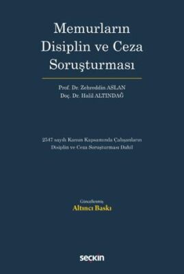 Memurların Disiplin ve Ceza Soruşturması - Halil Altındağ kitap kapağı