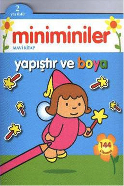 Miniminiler Mavi Kitap Yapıştır ve Boya - 2 Yaş Üstü - Kolektif kitap kapağı
