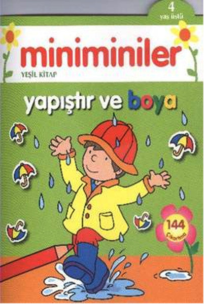 Miniminiler Yeşil Kitap Yapıştır ve Boya - 4 Yaş Üstü - Kolektif kitap kapağı