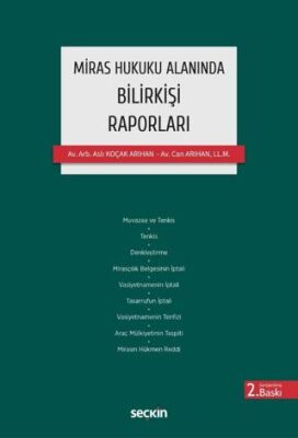 Miras Hukuku Alanında Bilirkişi Raporları - Can Arıhan kitap kapağı