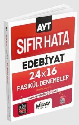 Miray 2024 Ayt Edebiyat 16 Sıfır Hata Deneme - Sadık Tecelli Şen kitap kapağı