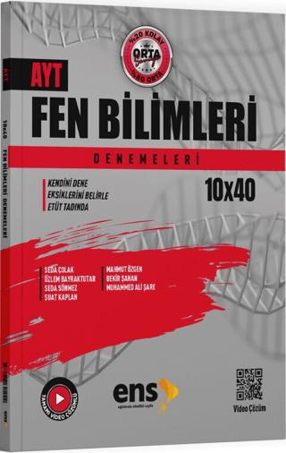 AYT Fen Bilimleri 10 x 40 Denemeleri | ENS Yayınları (Ciltsiz)  - Resim 1