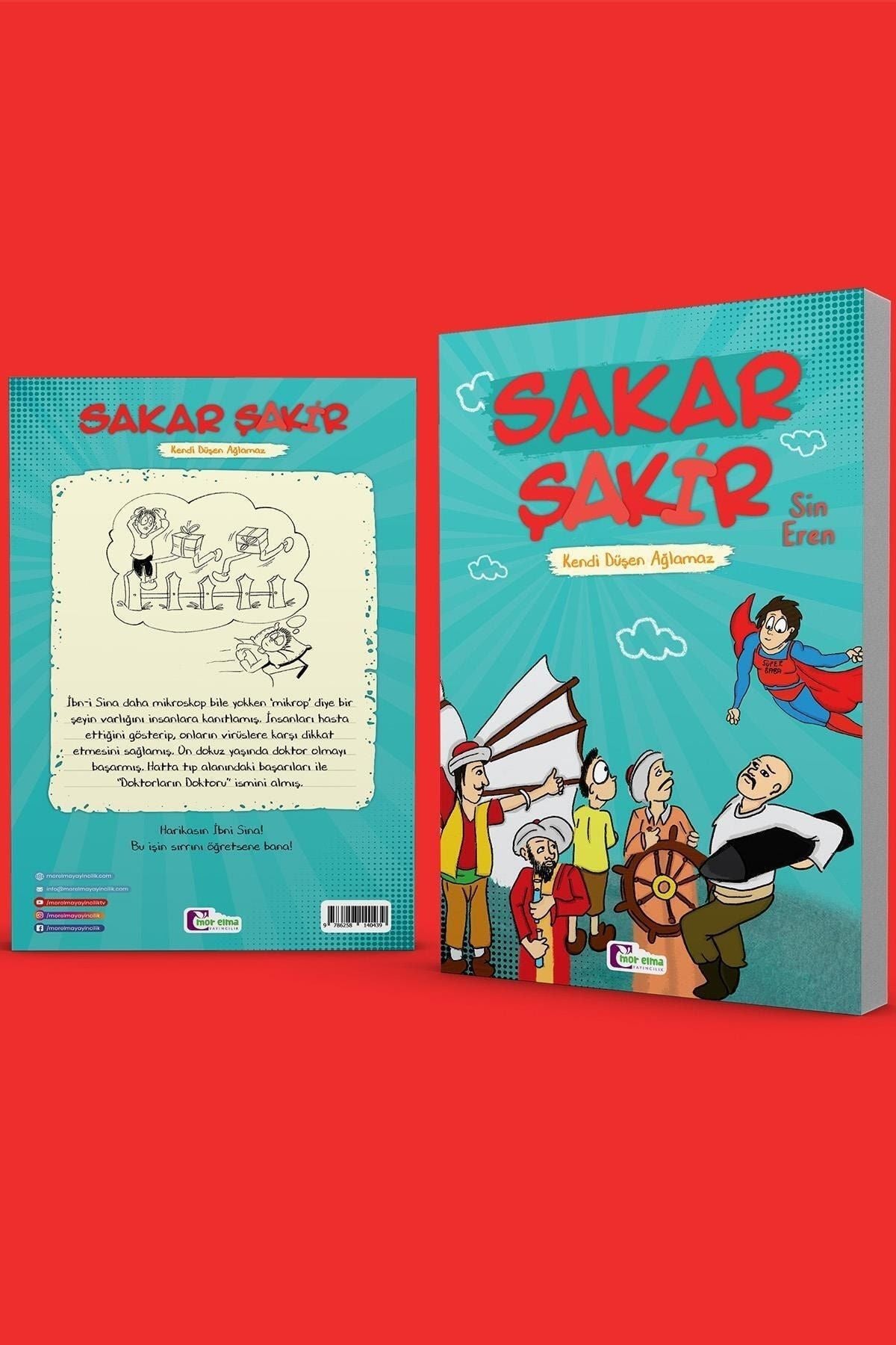 Mor Elma Yayıncılık Sakar Şakir 'Kendi Düşen Ağlamaz' Masal - Hikaye Kitabı kitap kapağı