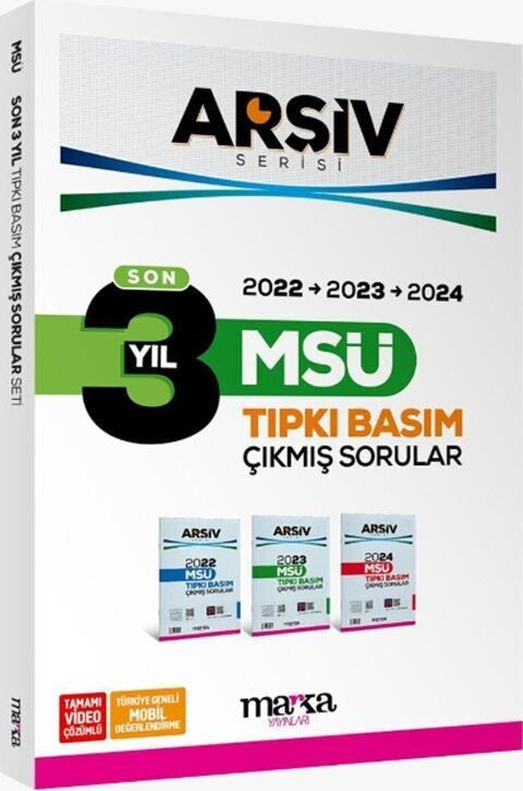 Son 3 Yıl MSÜ Arşiv Serisi Tıpkı Basım Fasikül Fasikül Çıkmış Sorular Tamamı Video Çözümlü - Kolektif kitap kapağı