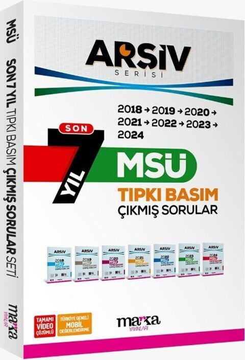MSÜ Son 7 Yıl ARŞİV Serisi Tıpkı Basım Fasikül Fasikül Çıkmış Sorular Marka Yayınları - Kolektif kitap kapağı