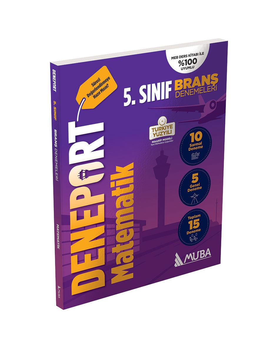 Muba 5. Sınıf Deneport Matematik Branş Denemesi Muba Yayınları kitap kapağı