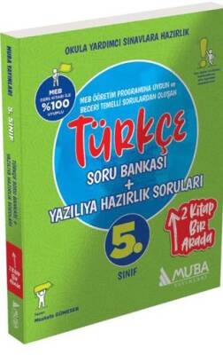 5. Sınıf Türkçe Soru Bankası + Yazılıya Hazırlık Soruları 2'Si 1 Arada - Kolektif kitap kapağı