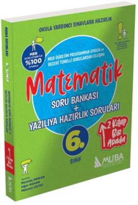 6. Sınıf Matematik Soru Bankası + Yazılıya Hazırlık Soruları 2'Si 1 Arada - Kolektif kitap kapağı