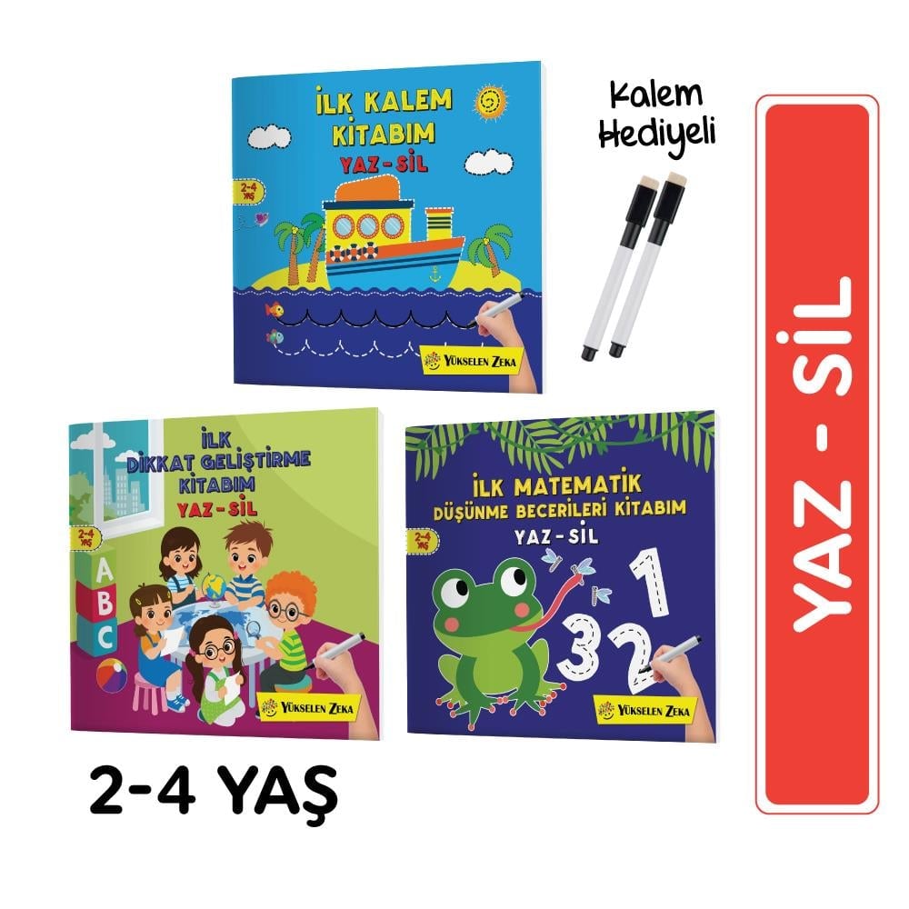 Mucit Karınca 1. Seri (2-4 Yaş) Yaz-Sil Kitaplar - Evde Etkinlik Seti