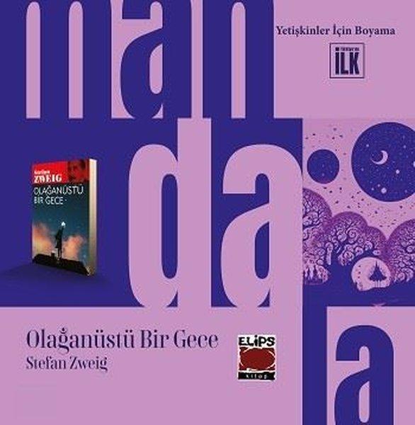 Mandala Dünyası-Olağanüstü Bir Gece - Yetişkinler İçin Boyama | Elips Kitapları (İnce Kapak)  - Resim 1