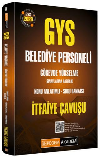 2026 GYS Belediye Personeli Görevde Yükselme Sınavlarına Hazırlık Konu Anlatımlı Soru Bankası İtfaiye Çavuşu | Pegem Akademi Yayıncılık (Ciltsiz)  - Resim 1