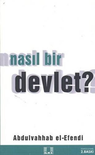 Nasıl Bir Devlet - Abdulvahhab el-Efendi kitap kapağı