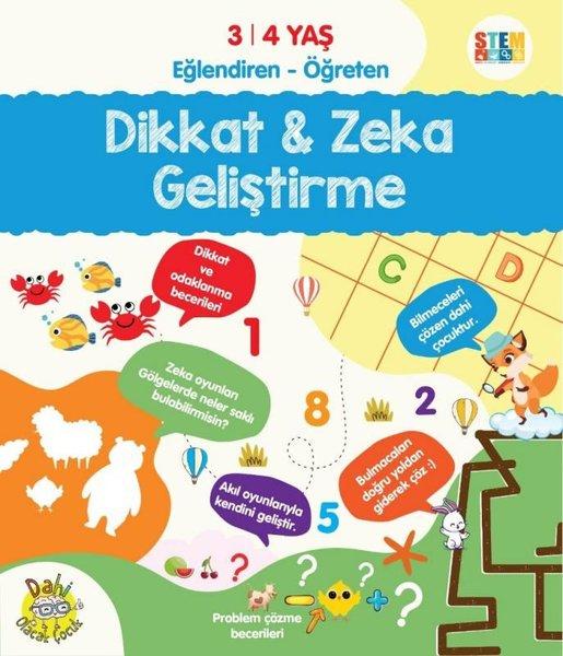 Dikkat ve Zeka Geliştirme 3-4 Yaş Eğlendiren - Öğreten | Dahi Olacak Çocuk Yayınları (İnce Kapak)  - Resim 1