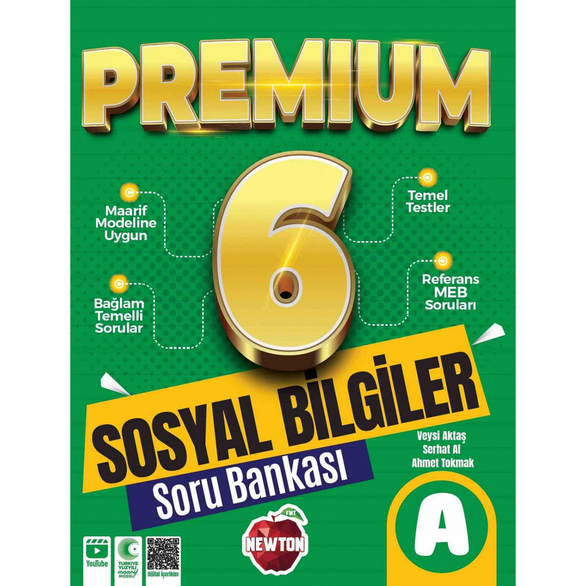 Newton 6. Sınıf Premium A Sosyal Bilgiler Soru Bankası kitap kapağı