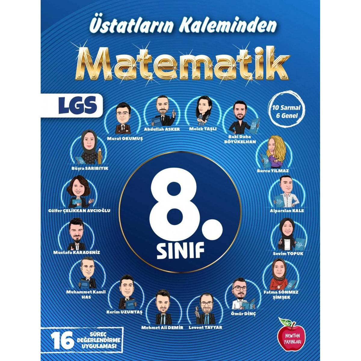 Newton 8.Sınıf Matematik Üstatların Kaleminden Yıllık 16 Süreç Değerlendirme Deneme kitap kapağı