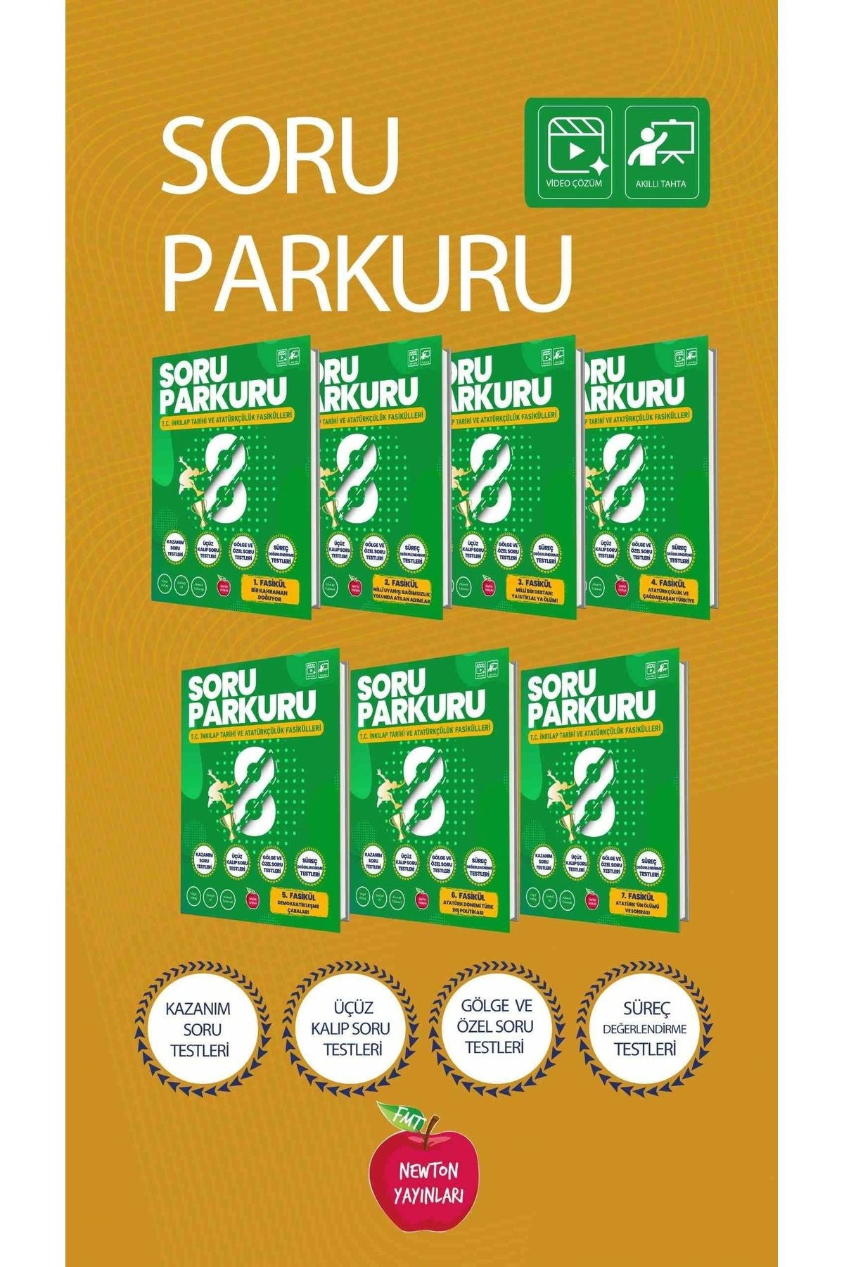 Newton 8.Sınıf Soru Parkuru T.C. İnkılap Tarihi Set Yeni - Kolektif kitap kapağı