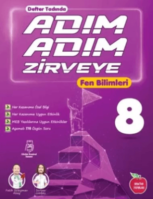 8. Sınıf Adım Adım Zirveye Fen Bilimleri Soru Bankası - Fatih Süleyman Akay kitap kapağı