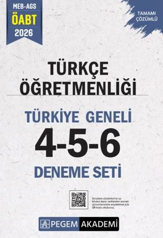 2026 MEB AGS ÖABT Türkçe Öğretmenliği Tamamı Çözümlü Türkiye Geneli 4-5-6 (3'lü Deneme Seti) | Pegem Akademi Yayıncılık (Ciltsiz)  - Resim 1