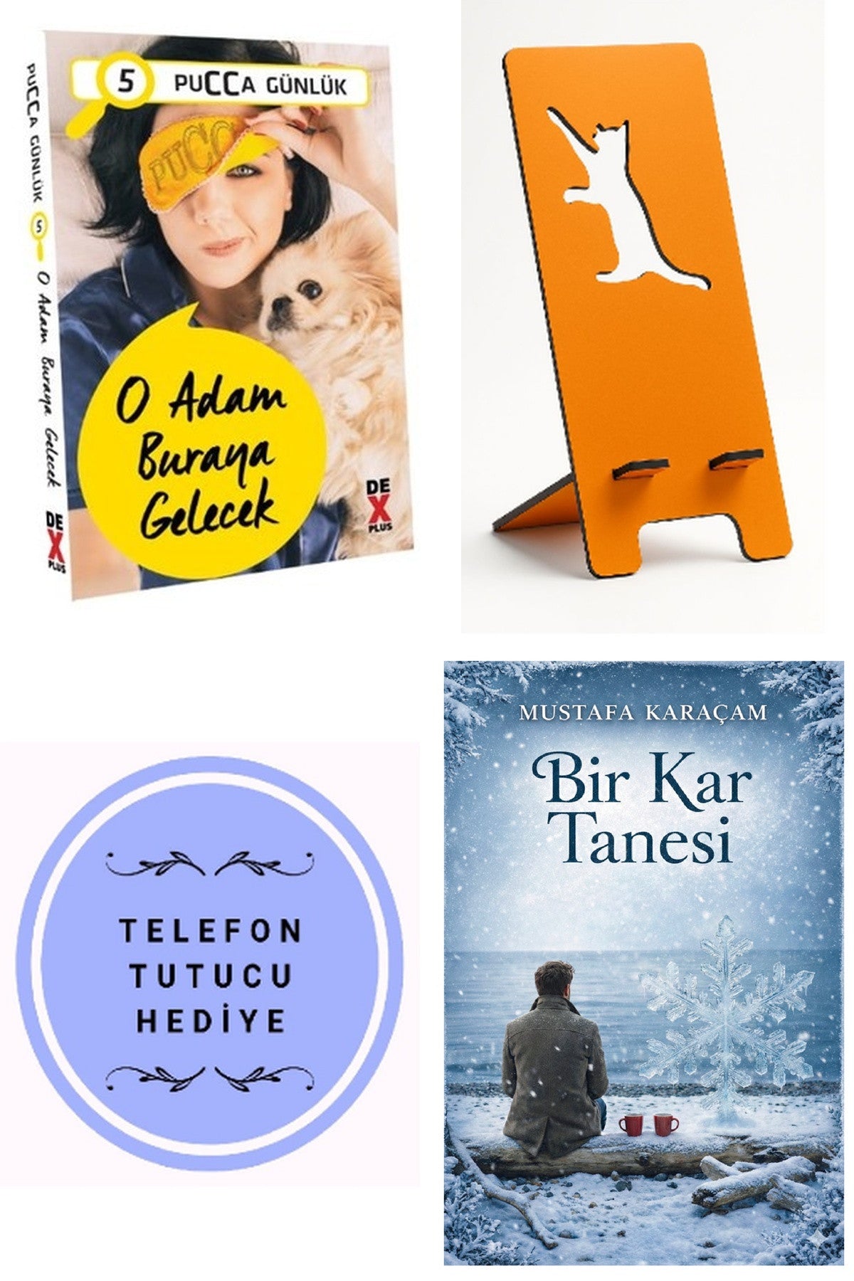 O Adam Buraya Gelecek - Pucca Günlük 5. Kitap - Pucca + Telefon Tutucu + Bir Kar Tanesi kitap kapağı