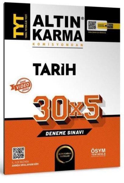 TYT Tarih 30x5 Deneme Sınavı | Altın Karma Yayınları (İnce Kapak)  - Resim 1