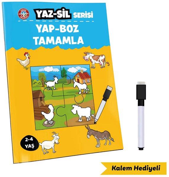Çocuk Akademi Yaz Sil Serisi Yap Boz Tamamla | Çocuk Akademi Yayınları (İnce Kapak)  - Resim 1