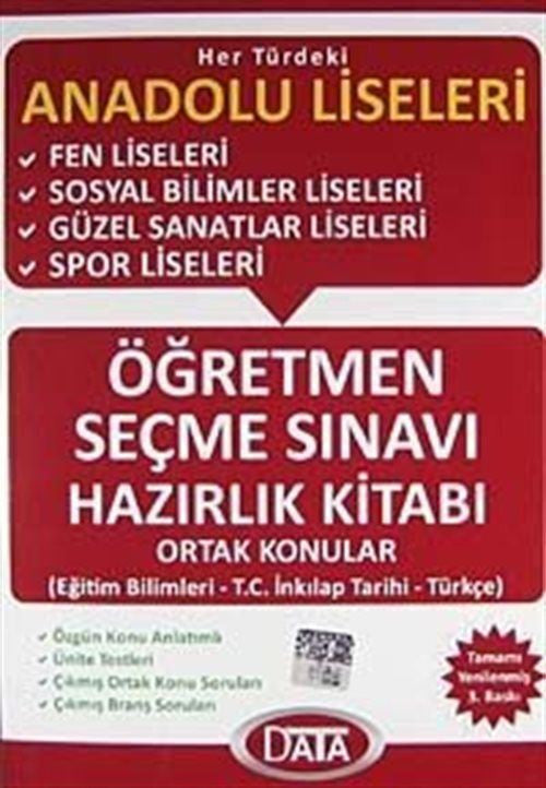 Öğretmen Seçme Sınavı Hazırlık Kitabı Ortak Konular - Eğitim Bilimleri - T.C. İnkılap Tarihi - Türkçe) kitap kapağı