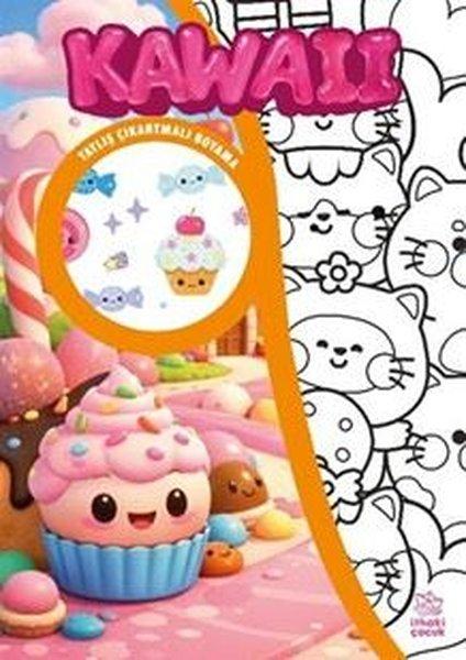 Kawaii - Çıkartmalı Boyama Kitabı | İthaki Çocuk (İnce Kapak)  - Resim 1