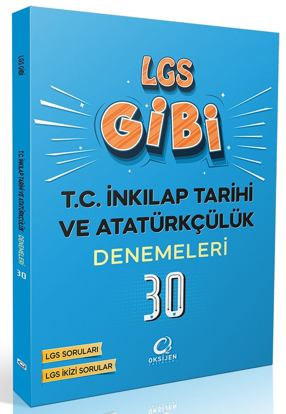 Oksijen 8. Sınıf İnkilap Tarihi Lgs Gibi 30 Lu Branş Denemeleri kitap kapağı