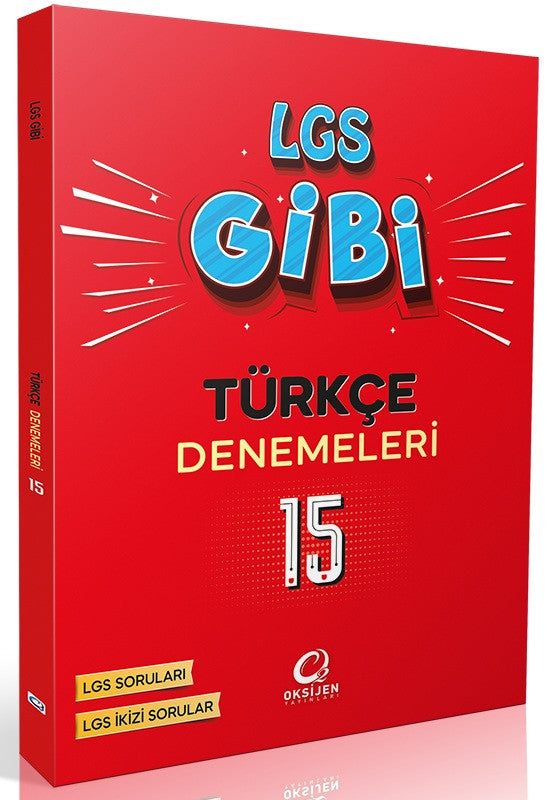 Oksijen 8. Sınıf Türkçe Lgs Gibi 15 Li Branş Denemeleri kitap kapağı