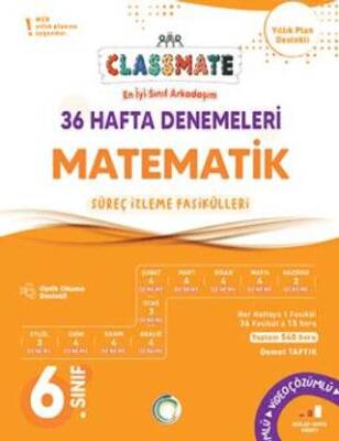 Okyanus Yayınları 6. Sınıf Matematik Classmate 36 Hafta Denemeleri - Kolektif kitap kapağı