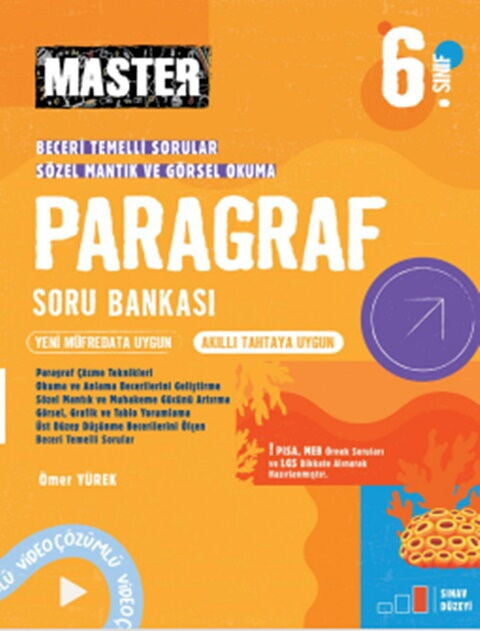 Okyanus Yayınları 6. Sınıf Master Paragraf Soru Bankası kitap kapağı