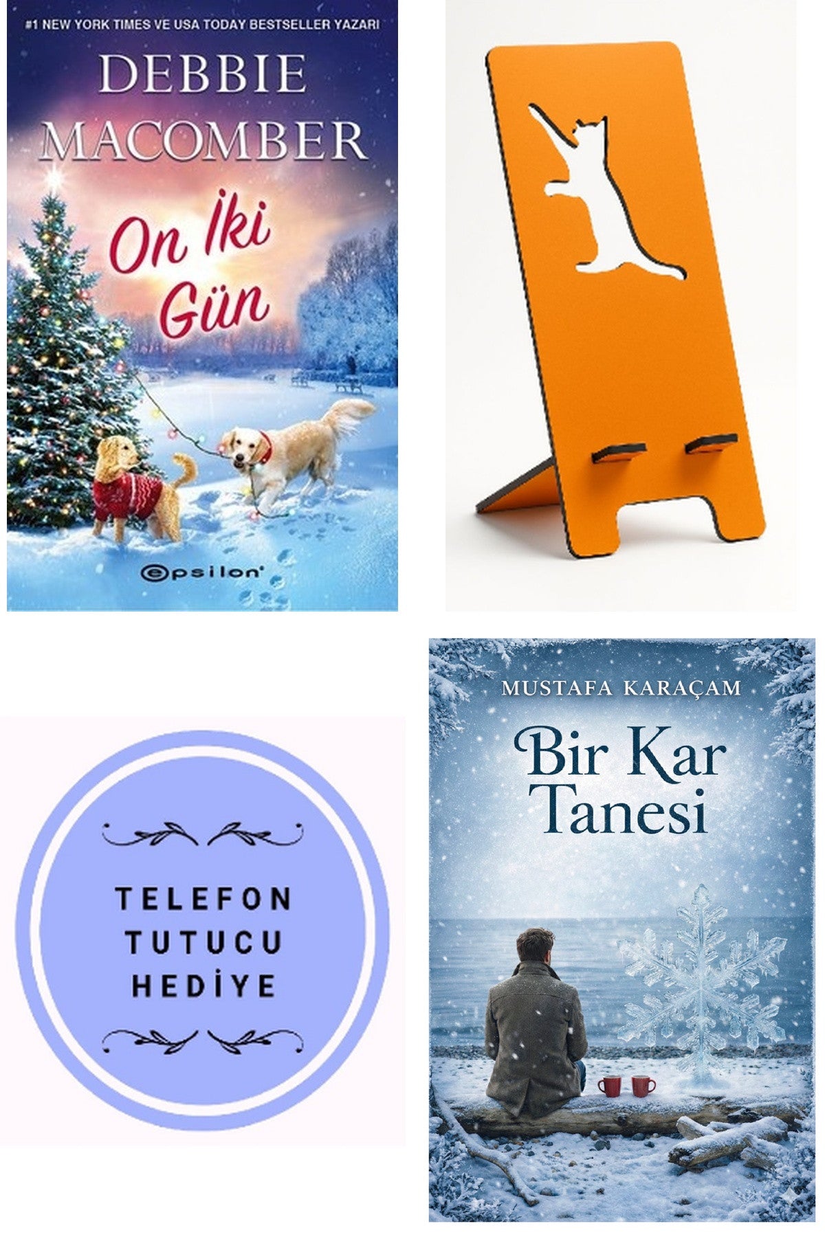 On İki Gün - Debbie Macomber + Telefon Tutucu + Bir Kar Tanesi kitap kapağı